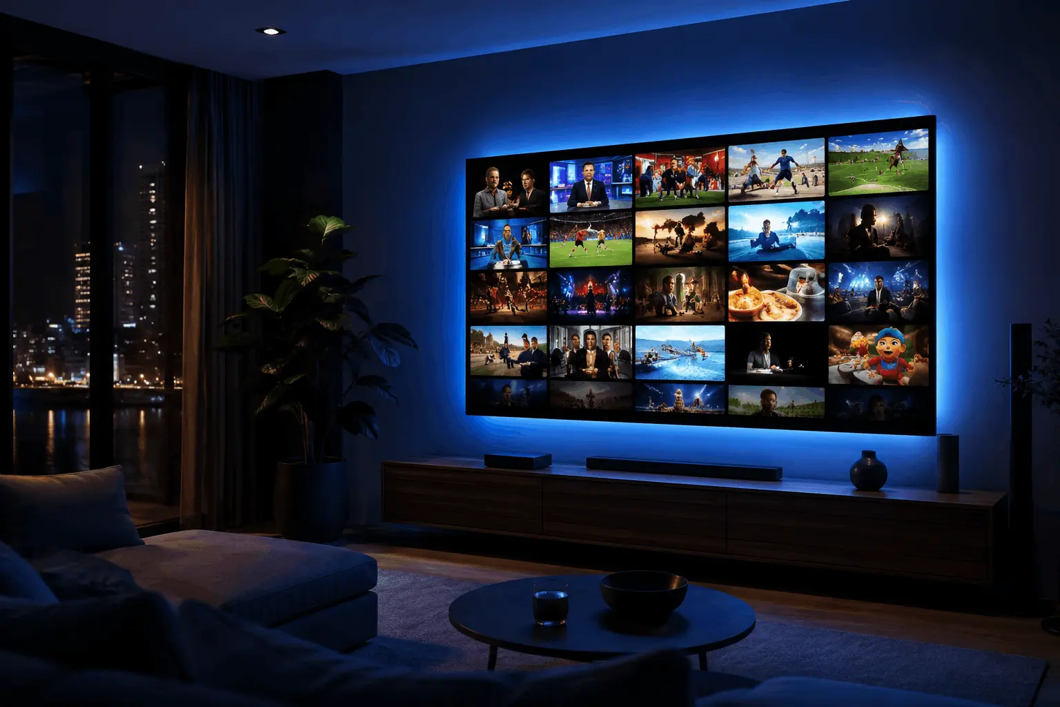IPTV Nederland streaming dashboard op Smart TV