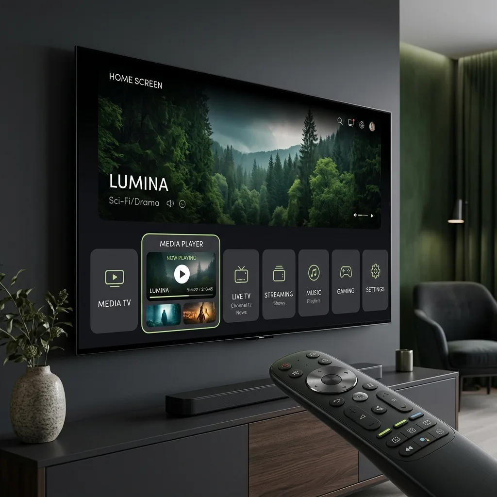 LG Smart TV running a streaming media player application on the webOS platform