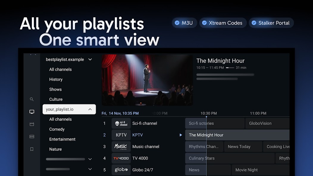 Second official TiviMate interface screenshot from Google Play